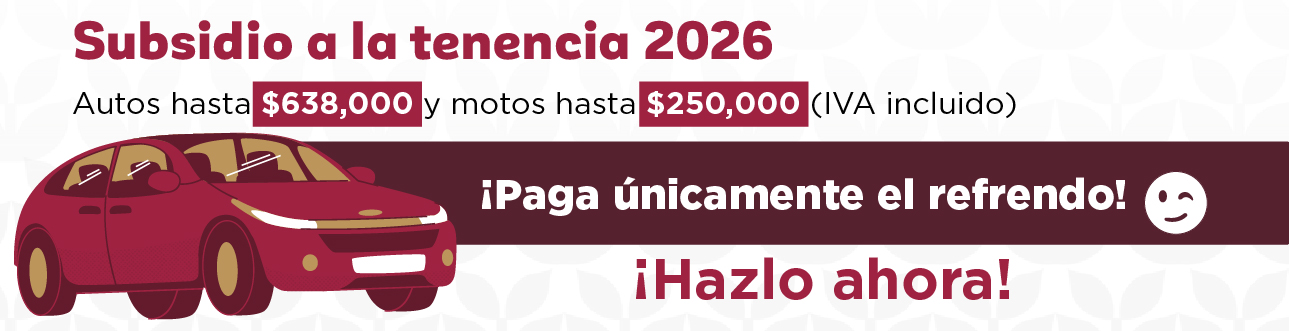 Subsidio a la tenencia 2026